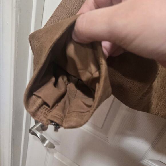 Chico’s Brown Faux Suede Moto Jacket Women’s 12/14 Asym Zip - Picture 6 of 8